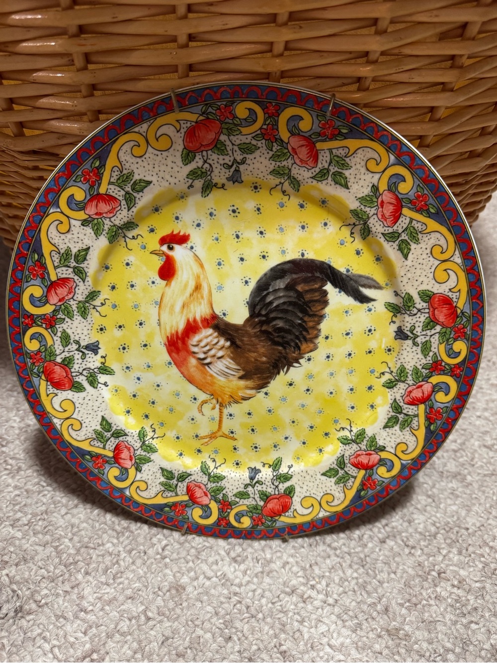 American Atelier AT HOME PETITE PROVENCE Rooster Plate